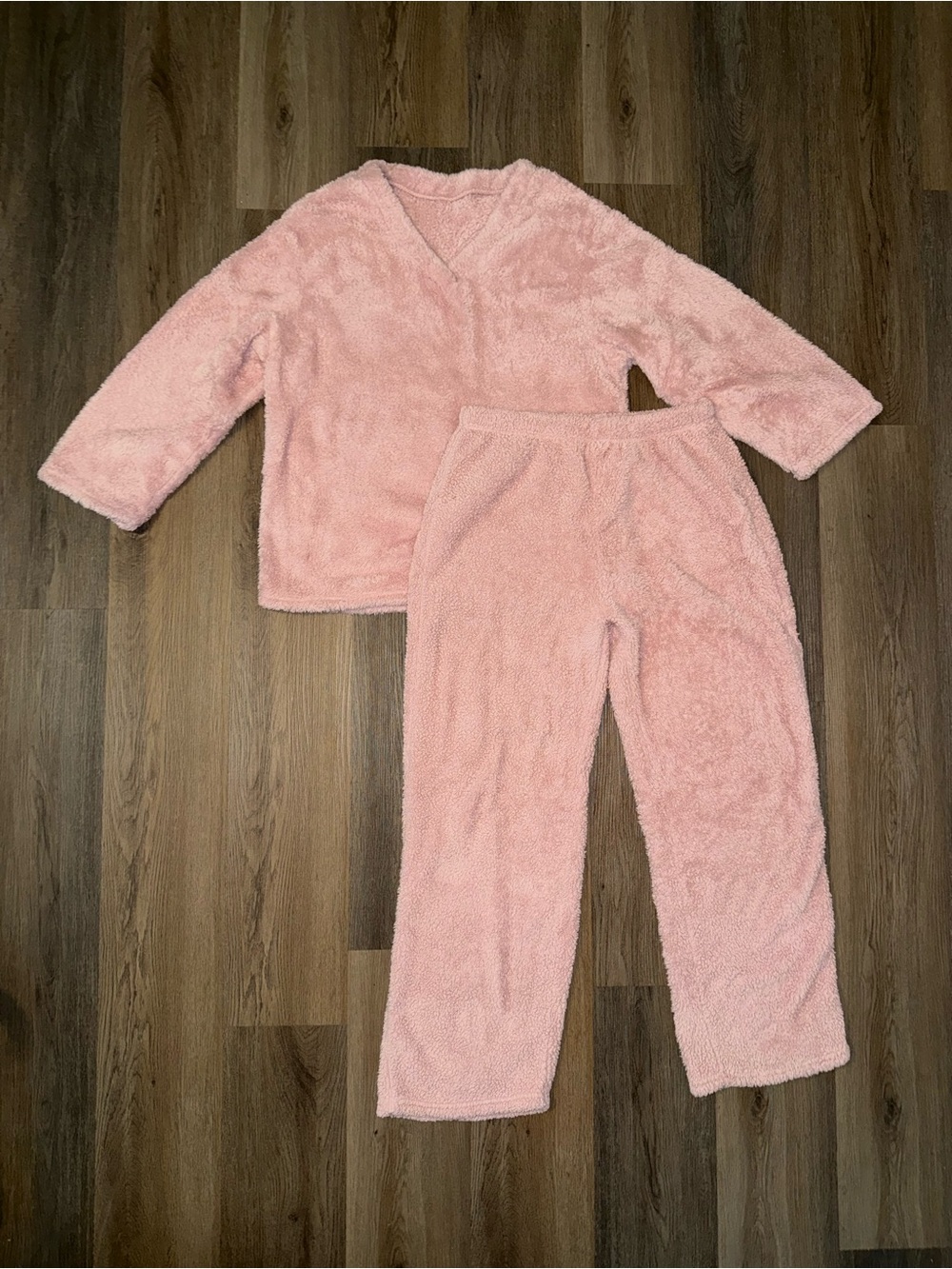 Cozy Pink Plush Fleece Lounge Set